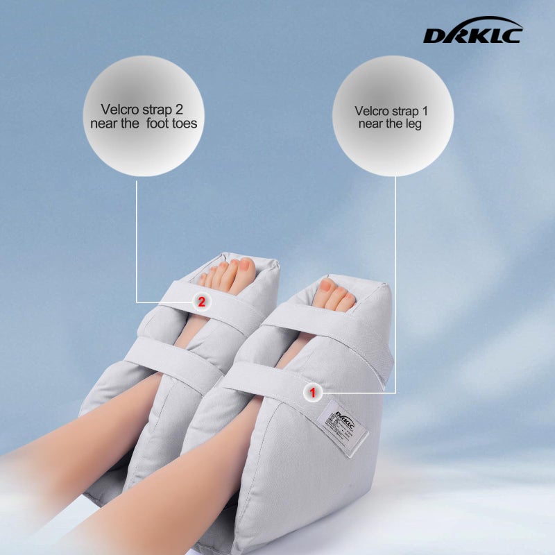 DRKLC Heel Protector Cushion for Pressure Sores,Adjustable Foot Support Boot Surgery Recovery Supplies for Elderly Bedridden Pressure Ulcer Cushion Ankle Pillow for Bed, Wheelchairs - Image 2