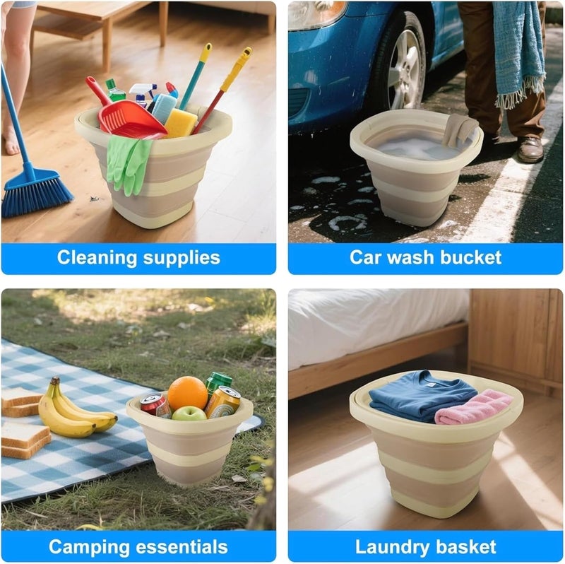 Multi-Purpose 5L Foldable Bucket - Space-Saving Design for Travel, Gardening, Pet Care - Image 4