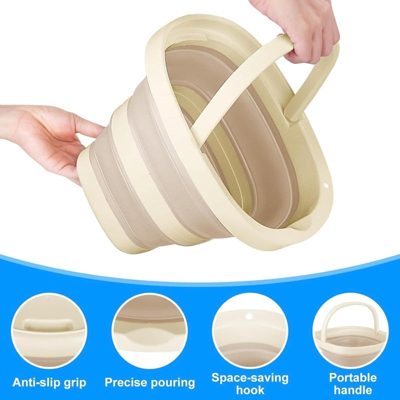 Multi-Purpose 5L Foldable Bucket - Space-Saving Design for Travel, Gardening, Pet Care - Image 3