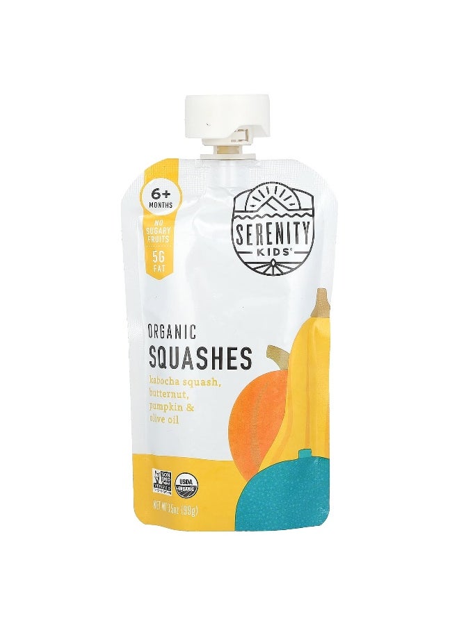 SERENITY KIDS Serenity Kids, Organic Squashes, 6+ Months, Kabocha Squash, Butternut, Pumpkin & Olive Oil, 3.5 oz (99 g)  - Image 1