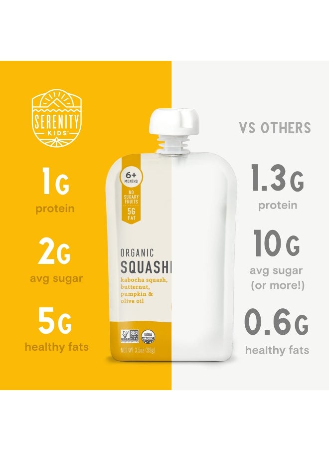 SERENITY KIDS Serenity Kids, Organic Squashes, 6+ Months, Kabocha Squash, Butternut, Pumpkin & Olive Oil, 3.5 oz (99 g)  - Image 3