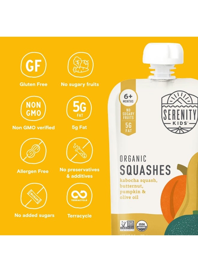 SERENITY KIDS Serenity Kids, Organic Squashes, 6+ Months, Kabocha Squash, Butternut, Pumpkin & Olive Oil, 3.5 oz (99 g)  - Image 4