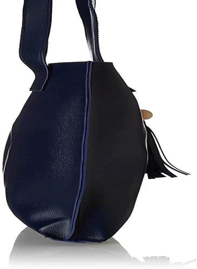 Vintage Women Blue Shoulder Bag - Image 4