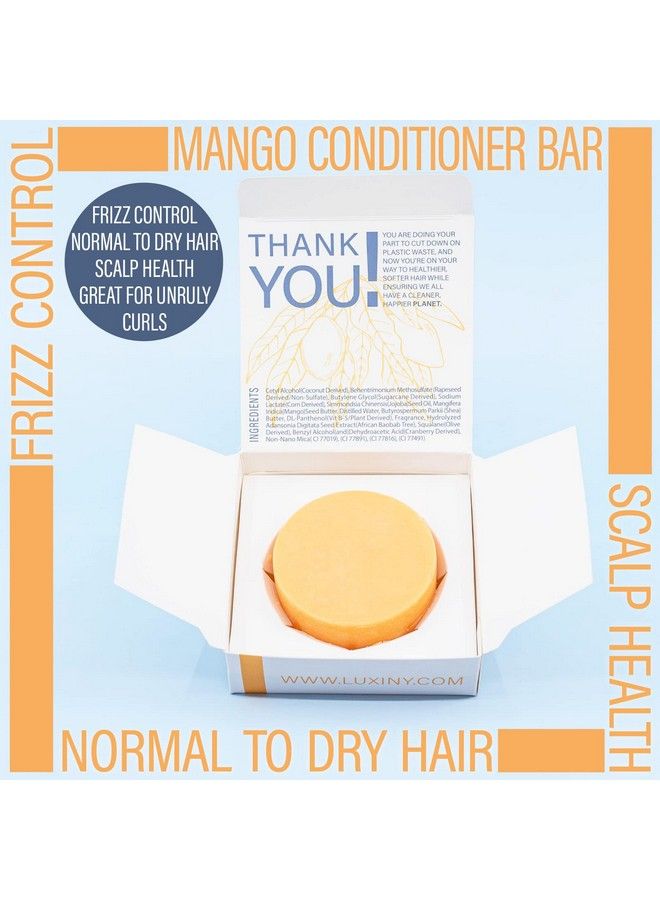 Luxiny Natural Conditioner Bars For Hair Made In Usa A Sulfate Free Conditioner Bar For Up To 70 Uses At Home Or As A Travel Conditioner Normal To Dry Hair 50G (Mango) - Image 4
