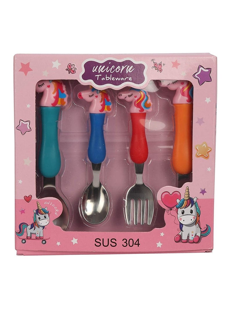 Highland 4 Piece Unicorn Kid's Cutlery Set - Image 4