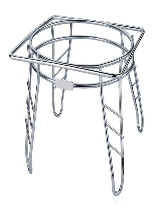 DHAVAL Stainless Steel Matka Stand for Water Dispenser & Planters | Heavy Duty Chrome Plated Pot Stand | Freestanding Anti-Rust Rack for Kitchen, Balcony, Garden & Outdoors (o.m.s) - Image 1