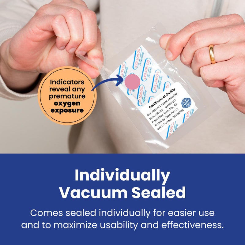 Wallaby 2500cc Oxygen Absorbers - 20 Count (Individually Sealed) - for Long Term Food Storage & Survival, Mylar Bags, Canning, Harvest Right Freeze Dryer - Image 3