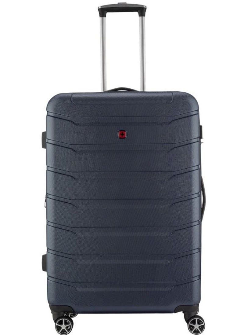 Wenger Vaiana 78 Cm Medium 4 Double Wheeled Hardside Expandable Check-In Luggage Trolley - Navy Blue - Image 1