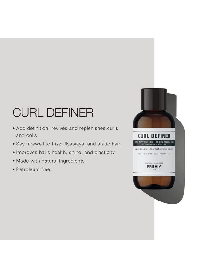 PREVIA - Curl Definer Hydrating Serum For Curly Hair Curl Reviving Fluid (3.38 Oz) - Image 1