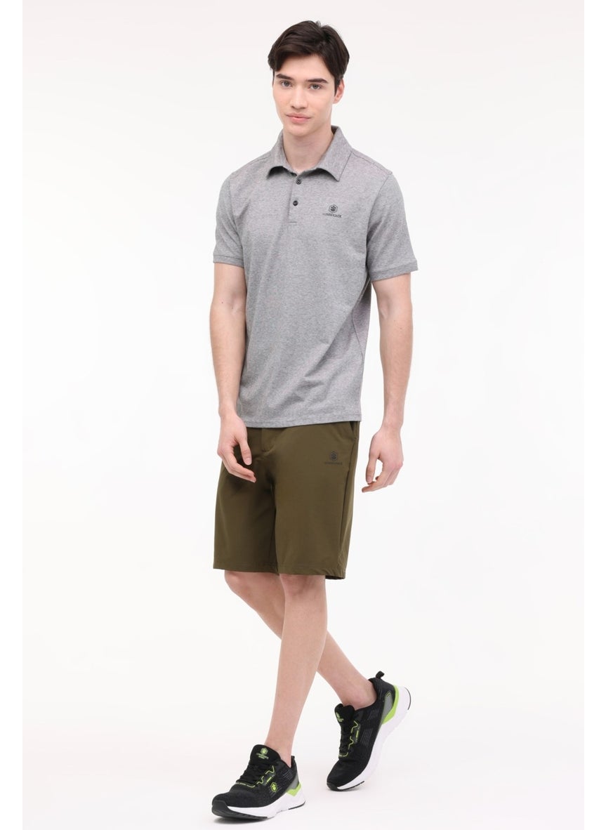 LUMBERJACK - M-Bsc Polo T-Sh Bs22 4Fx Gray Melange Men's Short Sleeve T-Shirt - Image 1