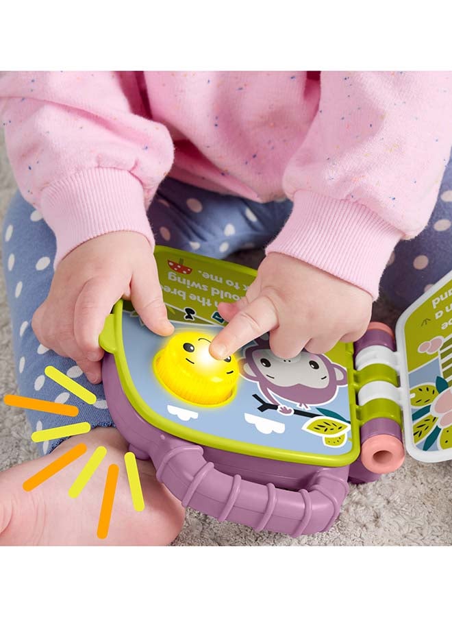 Fisher-Price Baby Toy Purple Monkey Musical Storybook with Lights & Sounds for Infants & Toddlers Ages 6+ Months - Image 4