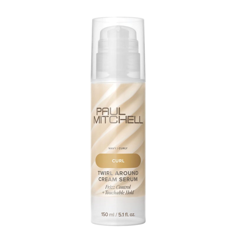Paul Mitchell Twirl Around Cream Serum, Frizz Control, Touchable Hold, For Curly + Wavy Hair, 5.1 fl. oz - Image 1