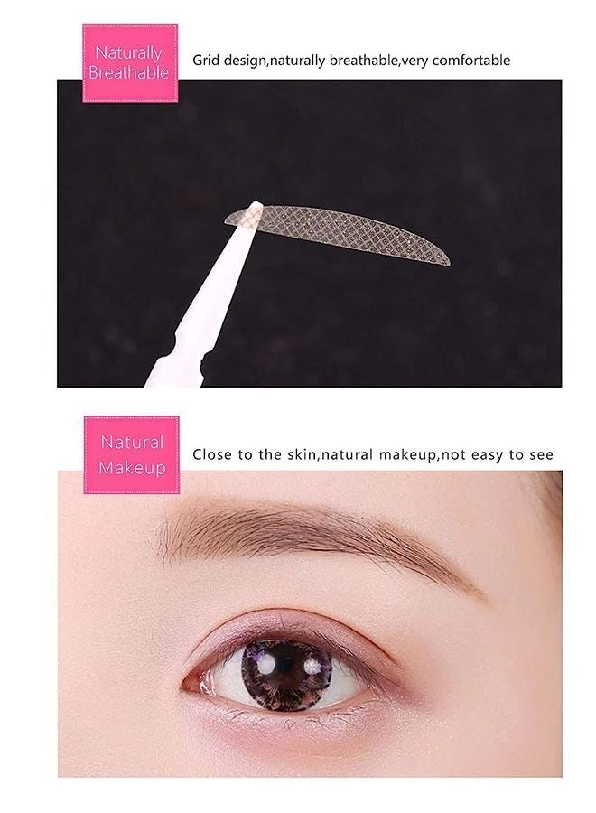 GlamKit Eyelid Tape, Invisible Double Eyelid Lift Strips Instant Eyelid Stickers, Self-Adhesive Eye Tapes Fiber for Hooded Droopy Uneven Mono-eyelids, Big Eye Tools with Fork Rods & Tweezers - Image 4
