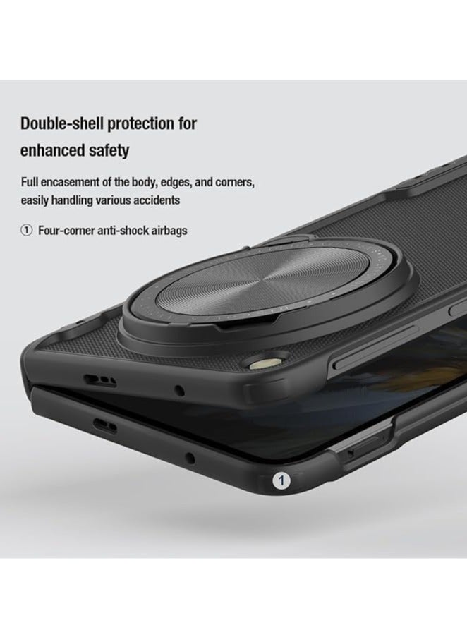 OnePlus Open Case with Metal Podium Function Camera Lens Cover, Matte Case for Oppo Find N3 - Image 3