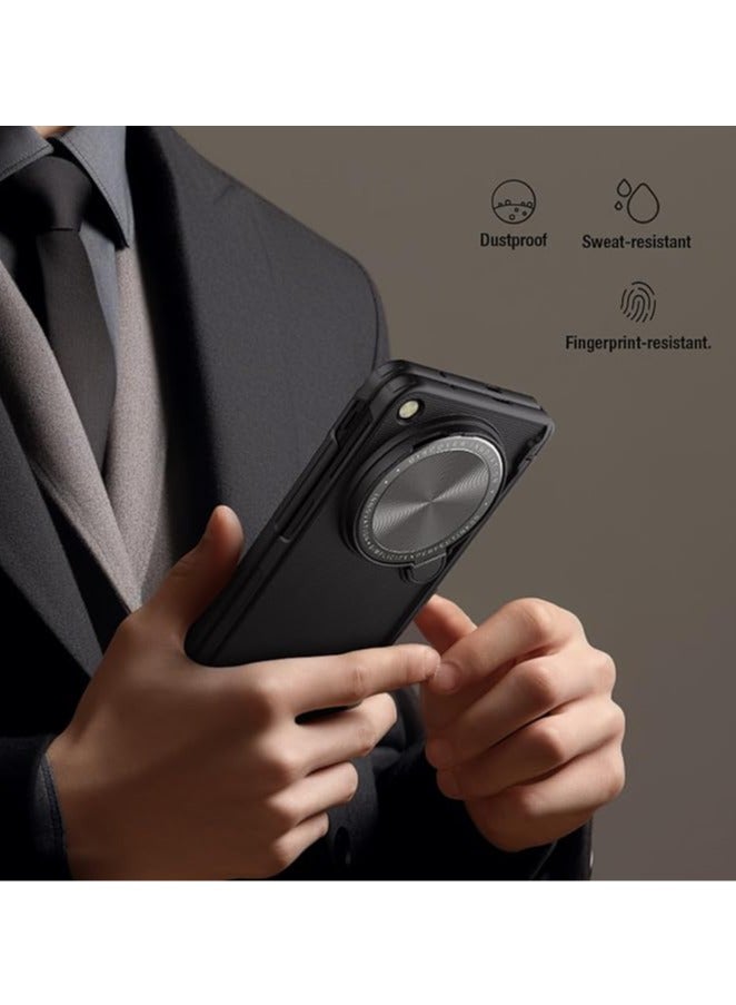 OnePlus Open Case with Metal Podium Function Camera Lens Cover, Matte Case for Oppo Find N3 - Image 2