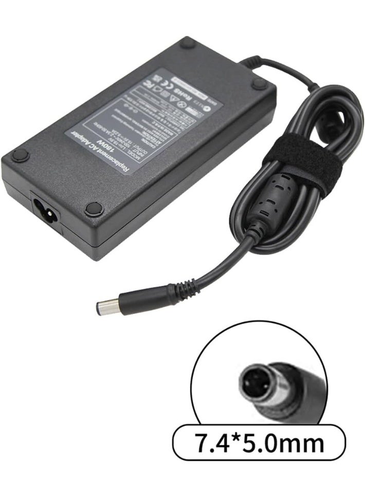 Terabyte محول شاحن لابتوب 180 واط لديل 19.5 فولت 9.23 أمبير 7.4x5.0 مم لألين وير 15 R3 15 R2 X51 13 14 M17X M15X M14X X51 لدقة 7510 M4700 M4800 M6300 G3 G5 G7-3579 مع كابل قابس المملكة المتحدة - Image 2