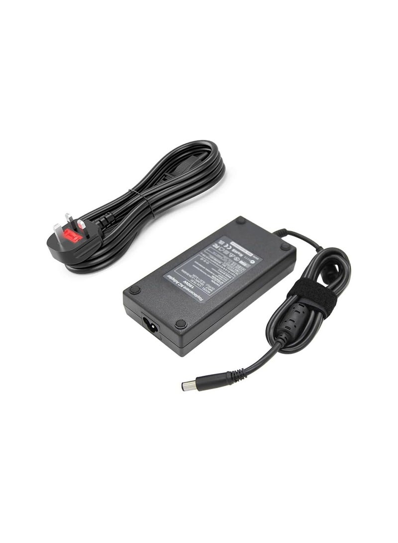 Terabyte محول شاحن لابتوب 180 واط لديل 19.5 فولت 9.23 أمبير 7.4x5.0 مم لألين وير 15 R3 15 R2 X51 13 14 M17X M15X M14X X51 لدقة 7510 M4700 M4800 M6300 G3 G5 G7-3579 مع كابل قابس المملكة المتحدة - Image 1