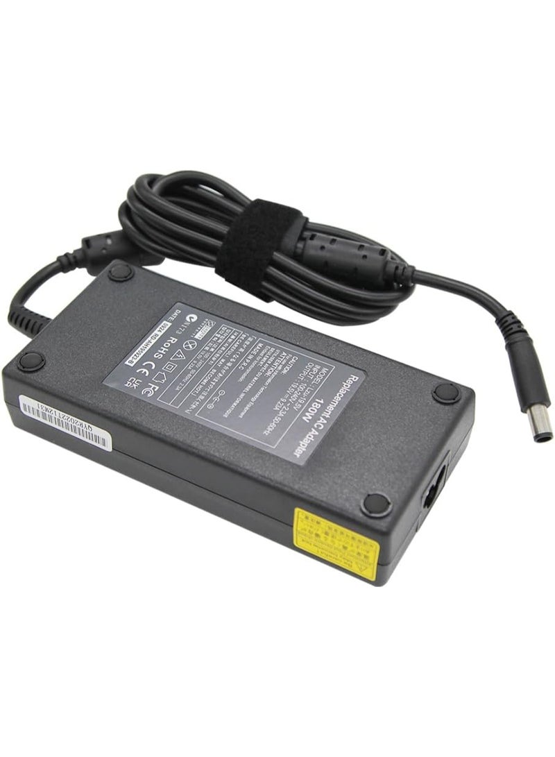 Terabyte محول شاحن لابتوب 180 واط لديل 19.5 فولت 9.23 أمبير 7.4x5.0 مم لألين وير 15 R3 15 R2 X51 13 14 M17X M15X M14X X51 لدقة 7510 M4700 M4800 M6300 G3 G5 G7-3579 مع كابل قابس المملكة المتحدة - Image 3