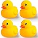 Vinsot 4 Pcs 7 Inches Large Yellow Rubber Ducks Large Bath Squeak Duck Float Bath Toy for Birthday Party Favors Gift Summer Beach Pool Baby Shower Activity Carnival Game Party Decoration - Image 2