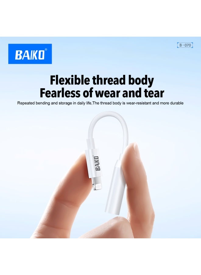 بَيّاكم كابل محول صوت عالي الدقة AUX من BAIKO Lightning إلى 3.5 ملم لأجهزة iPhone و Lightning - Image 4