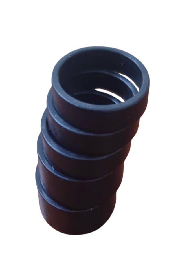 Vedroci Bicycle Headset Spacers Set, Black Aluminum, 28.6mm Diameter, 5mm and 10mm Thickness, 5 Pieces - Image 4