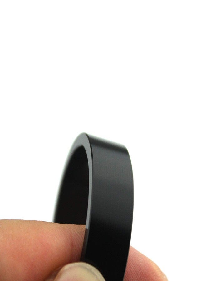 Vedroci Bicycle Headset Spacers Set, Black Aluminum, 28.6mm Diameter, 5mm and 10mm Thickness, 5 Pieces - Image 2