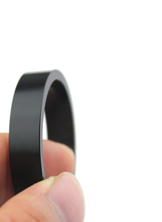 Vedroci Bicycle Headset Spacers Set, Black Aluminum, 28.6mm Diameter, 5mm and 10mm Thickness, 5 Pieces - Image 3