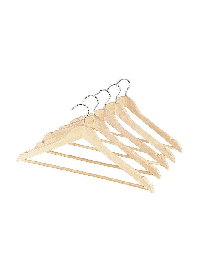 Whitmor 5-Piece Durable and Sturdy Natural Wood Suit Hanger Set Brown 9.5 x 17.3 x 1 inch 6026-340 - Image 1
