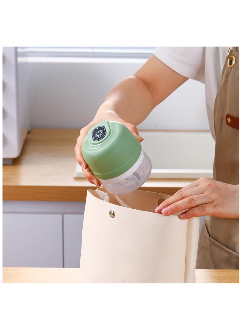 عام مفرمة كهربائية للثوم، طاحونة لحم متعددة الوظائف، مكسرة خضروات خالية من المتاعب، معالج طعام قابل لإعادة الشحن، خلاط صغير طويل الأمد، مفرمة طعام مريحة للفواكه والبصل والسلطات والبيض. - Image 2