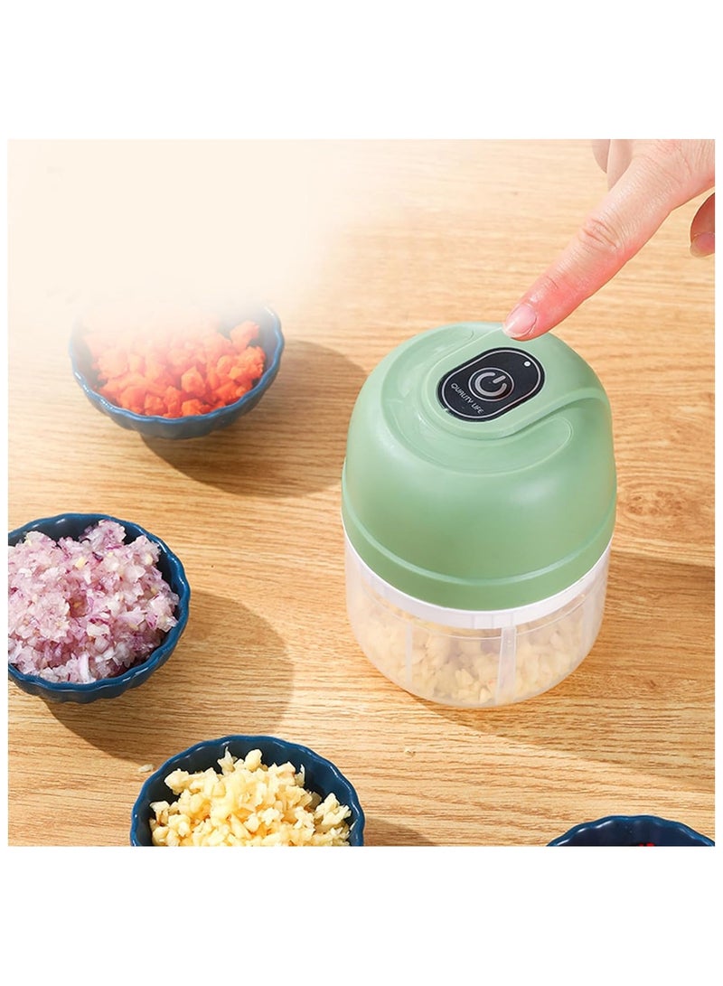 عام مفرمة كهربائية للثوم، طاحونة لحم متعددة الوظائف، مكسرة خضروات خالية من المتاعب، معالج طعام قابل لإعادة الشحن، خلاط صغير طويل الأمد، مفرمة طعام مريحة للفواكه والبصل والسلطات والبيض. - Image 3