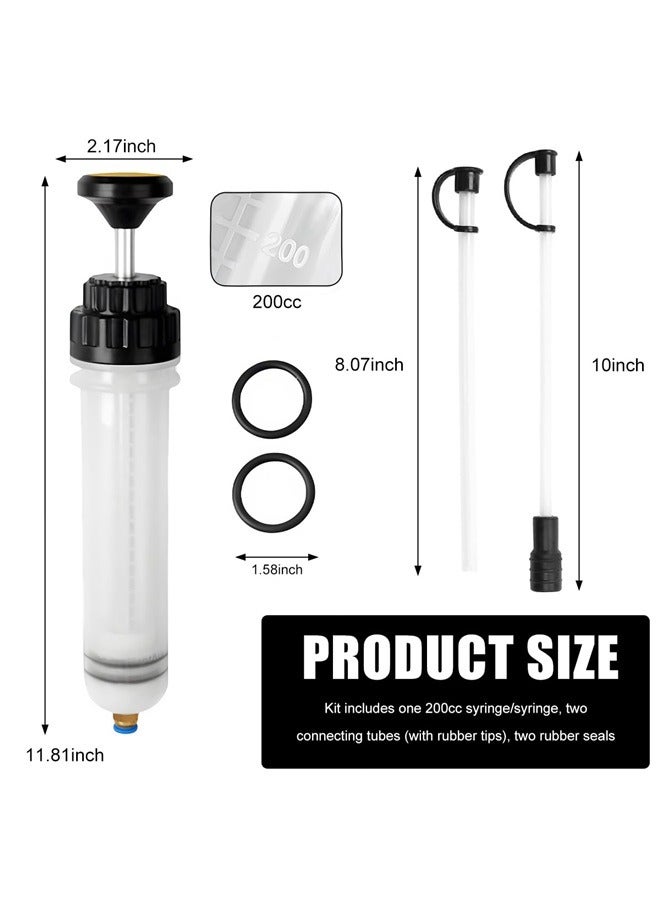 Generic 200cc Fluid Extractor, Manual Extraction and Filling Pump with Two Extraction Tubes, Universal Fluid Oil Change Evacuator Car Accessories  - Image 2