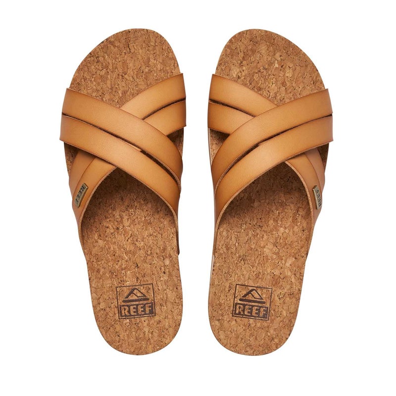 REEF Cushion Bloom Hi Womens Platform Fashion Sandal, Vegan Leather X Strap, Arch Support and Heel Cupping, Natural, 8.5 - Image 3