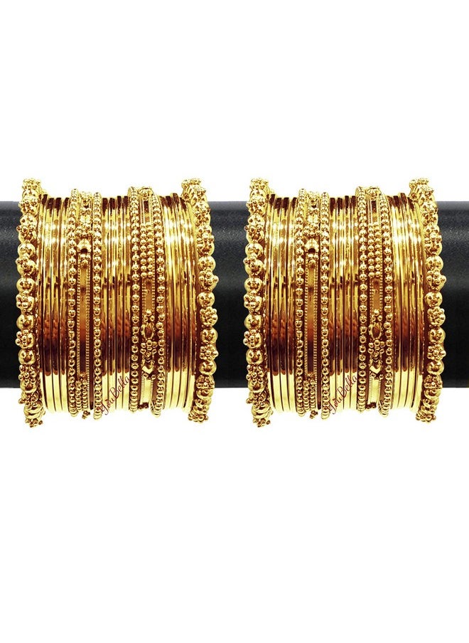 YouBella YouBella Jewellery Gold Plated Brass Bracelet Bangle Set for Women (2.4) (Set of 2)  - Image 1