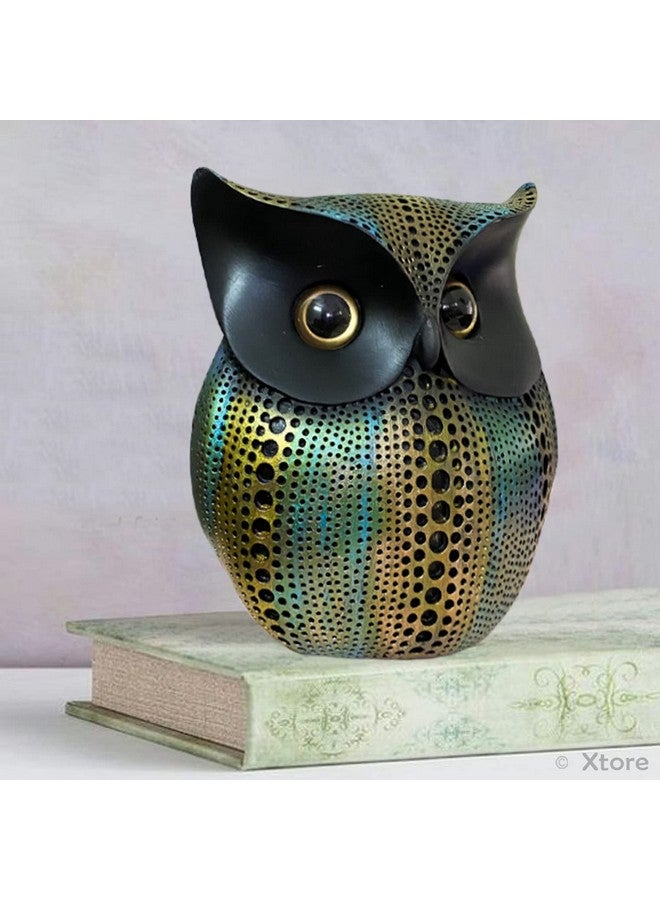 Xtore® Modern Classy Lucky Owl Resin Art Figure Showpiece -(Pack of 1,Multicolor) - Image 3