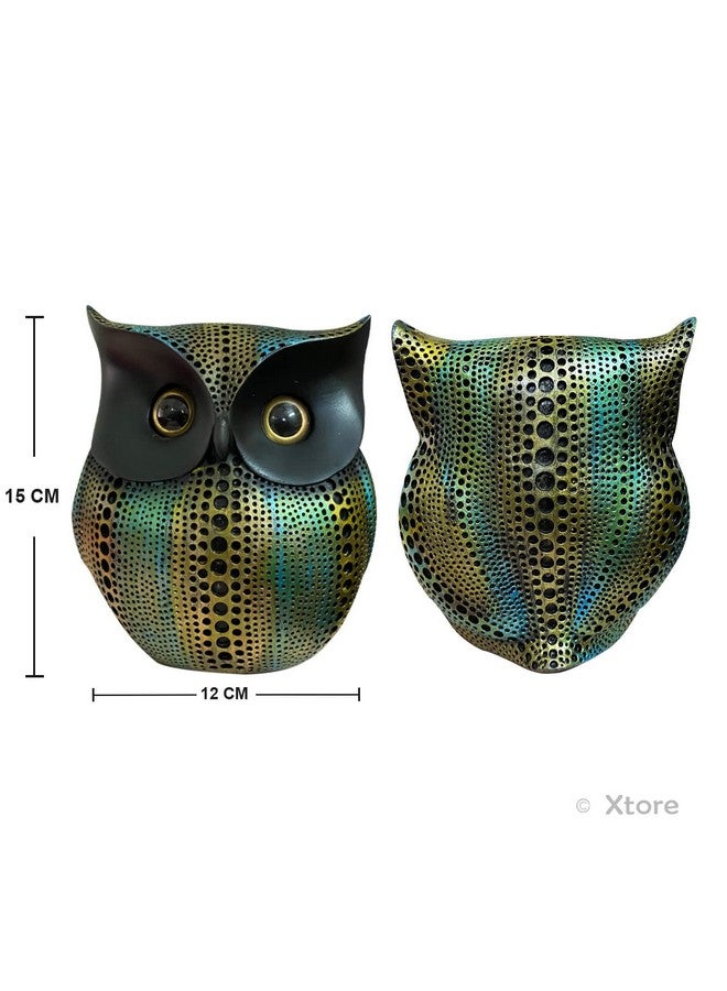 Xtore® Modern Classy Lucky Owl Resin Art Figure Showpiece -(Pack of 1,Multicolor) - Image 4