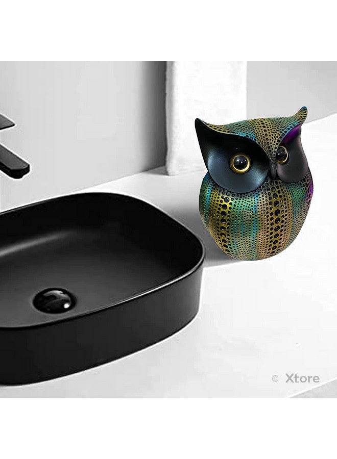 Xtore® Modern Classy Lucky Owl Resin Art Figure Showpiece -(Pack of 1,Multicolor) - Image 2