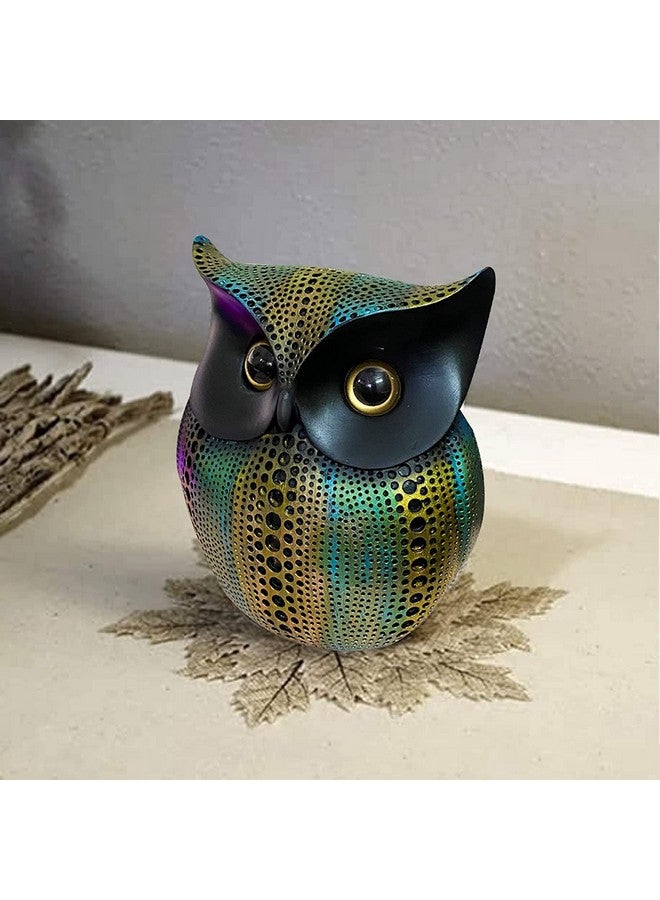 Xtore® Modern Classy Lucky Owl Resin Art Figure Showpiece -(Pack of 1,Multicolor) - Image 1