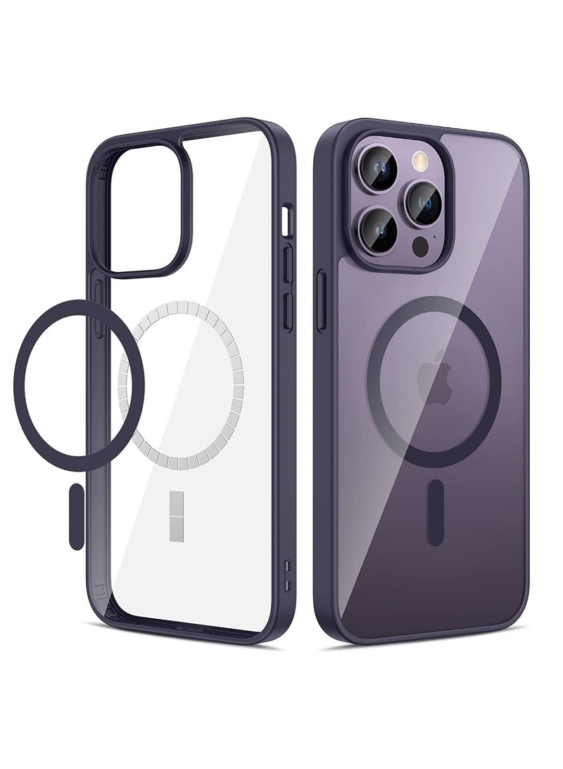 ATECH Protective Shockproof Ultra Slim Bumper Designed Magnetic MagSafe Case Cover For Apple iPhone 14 Pro Max Purple - Image 1