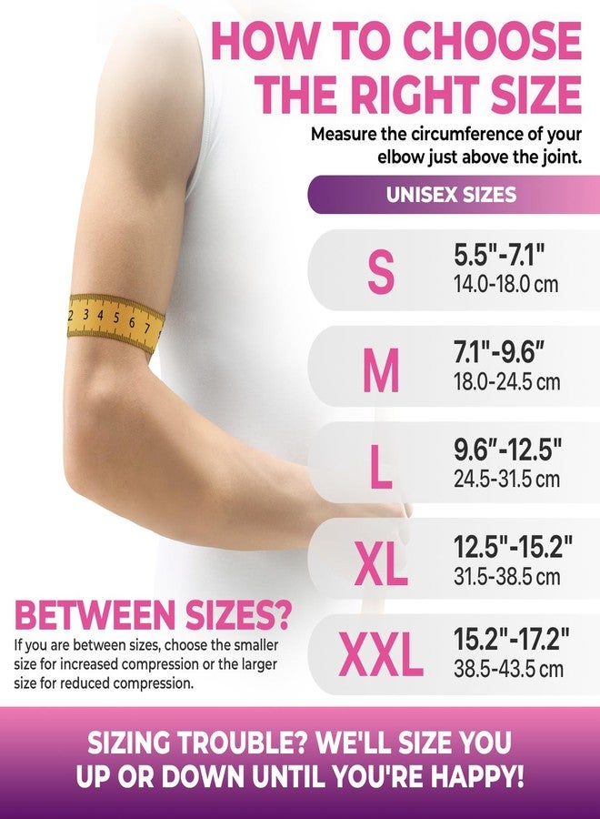 DR. BRACE® Elite Elbow Brace Support, Breathable Elbow Compression Sleeve with Gel Pad for Golfer's, Tennis Elbow & Tendonitis Treatment & Pain Relief 2024 (Black-Pink, X-Large) - Image 4