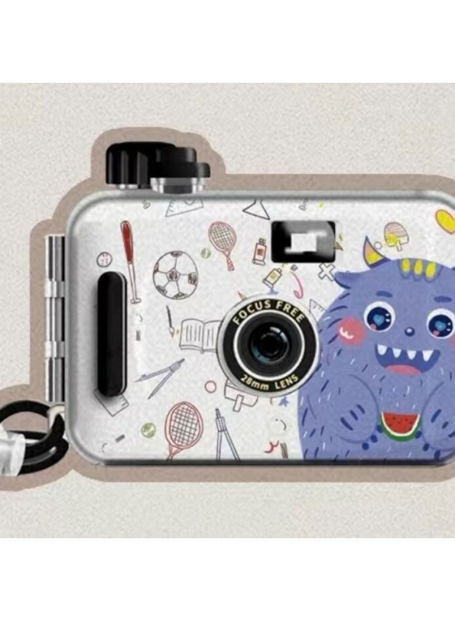Generic The Birthday Girl Student Who Is Going To Take Heart Of The Shooting Camera Film Is Getting Started With Cheap Photos Wholesale.-Color:Little Monster Gift Box Gift Bag Packaging - Camera + Gift Box (with 18 C41 Film) + Free  - Image 1
