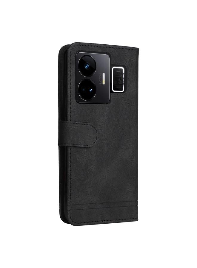 S-TOP Case For Realme GT Neo 5 5G / GT3 Skin Feel Life Tree Metal Button Leather Phone Case - Image 3