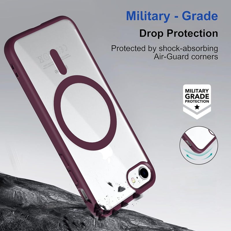 ZAPCASE Back Case Cover for iPhone 7/8 / Se 2020 | Compatible for iPhone 7/8 / Se 2020 Back Cover | Scratch-Resistant Back Cover | Wine Red - Image 3