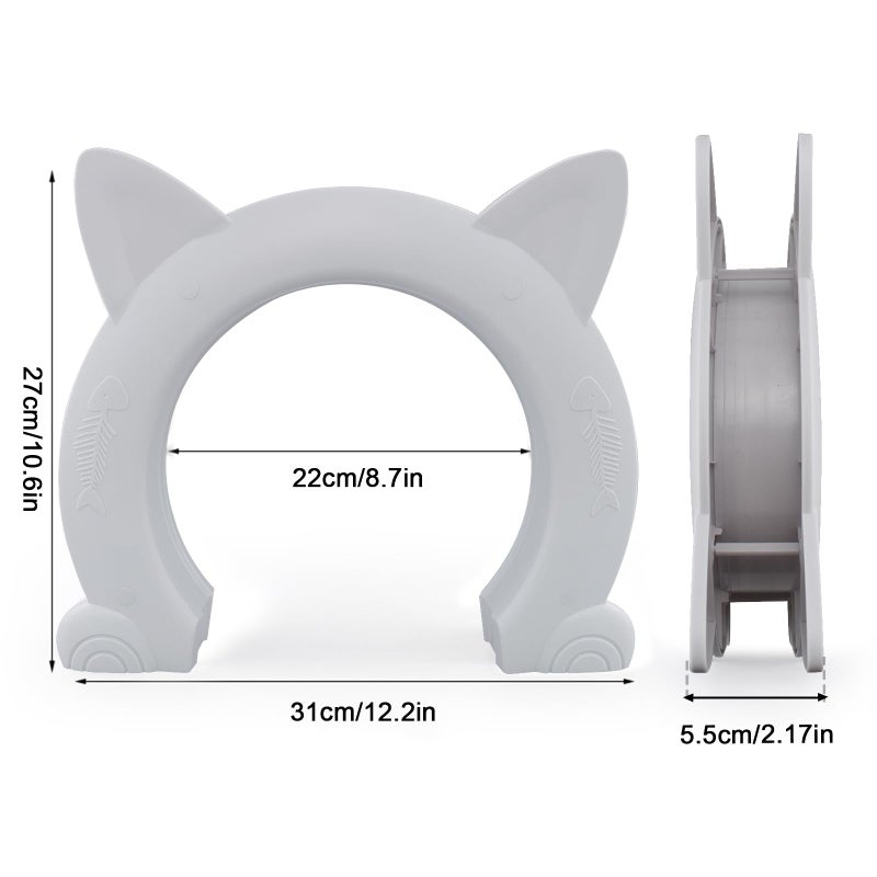 Wordcam Large Cat Door Interior Door, XL Indoor Cat Door, Pet Doors for Cats, Kitties and Small Dogs (White) - Image 3