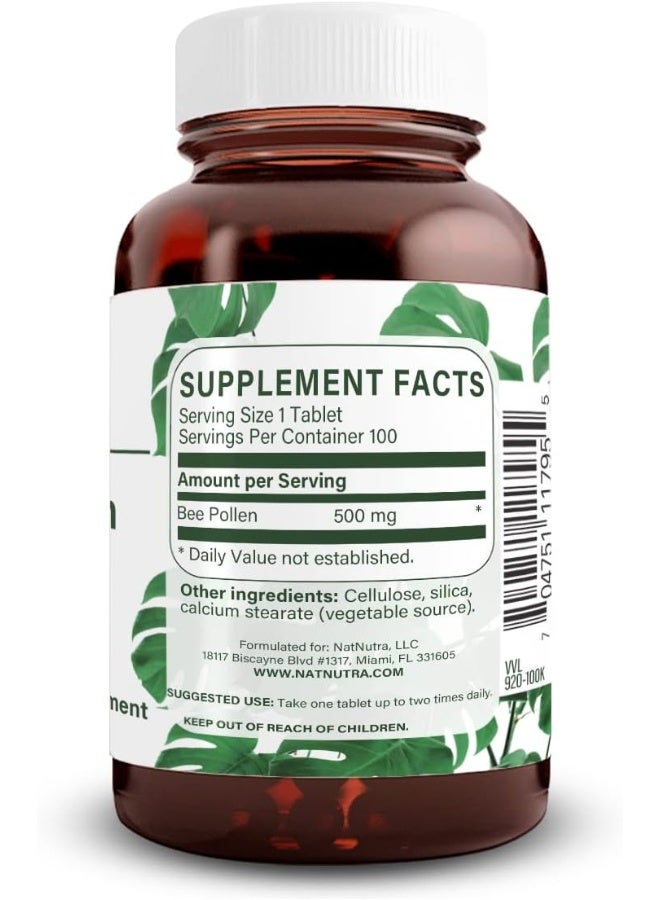 Natural Nutra 100% Pure And Raw Bee Pollen Pills For Energy, Healthy Skin, Allergy Relief, Antifungal, Immunity, Health And Vitality Supplement - Image 2