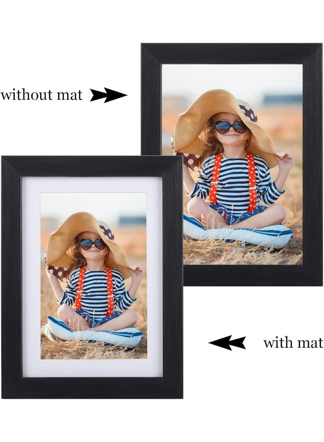 جيفت جاردن مجموعة إطار صورة GiftGarden 4x6 من 4 × 7 إطارات مُنحس إلى 4 × 6 صور مع حصيرة أو 5 في 7 صور بدون معلقة جدار حصيرة أو عرض طاولة سوداء - Image 5