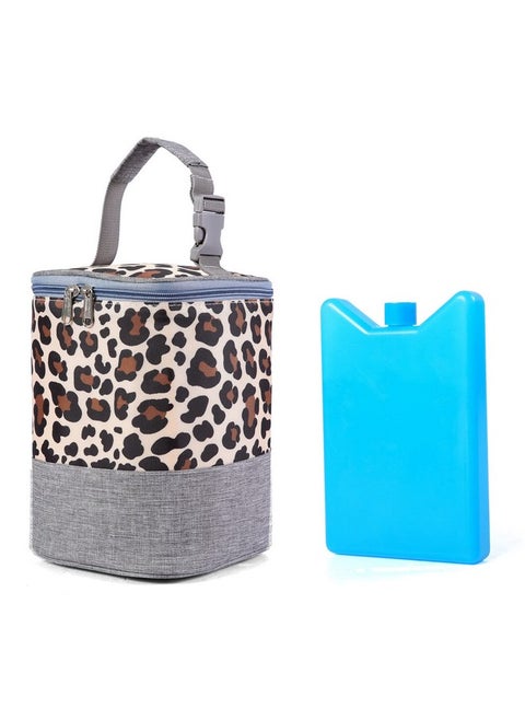 Insulated Baby Bottle Bag With Ice Pack Multifunction Breastmilk Cooler Bag & Lunch Bag Fit As Milk Bottles Organize