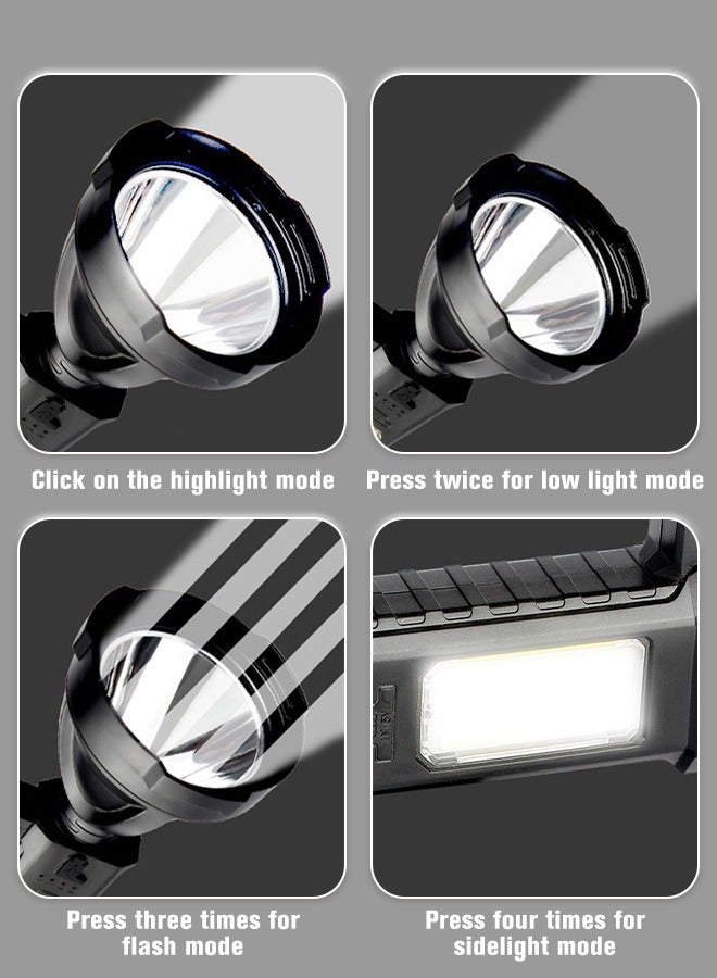 GROIC Rechargeable Spotlight Flashlight High Lumen, Super Bright Spot Light with 4 Modes and Tripod Waterproof Handheld LED Powerful Searchlight for Camping, Fishing, Hunting, Hiking - Image 5