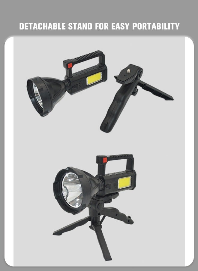GROIC Rechargeable Spotlight Flashlight High Lumen, Super Bright Spot Light with 4 Modes and Tripod Waterproof Handheld LED Powerful Searchlight for Camping, Fishing, Hunting, Hiking - Image 4