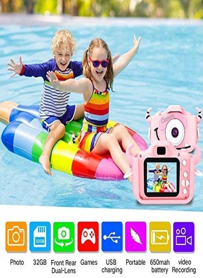 CADDLE & Toes Kids Camera for Boys Girls, 20MP 1080P Digital Video Camera for Kids, Christmas Birthday Gift for Boys Age 4+ to 12, Toy Camera for 4+ 5 6 7 8 9 10 Year Old (Baby Cow Pink) - Image 2