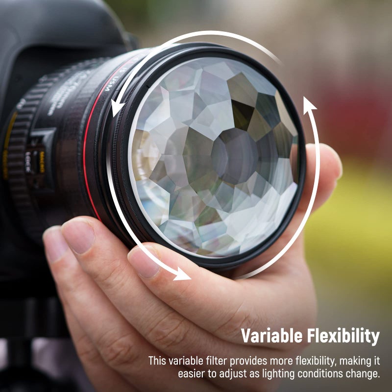 Neewer 82mm Kaleidoscope Prism Lens Filter, Photography Prism Crystal Glass Effect Filter with Multi Refraction and Variable Number of Photographic Subjects - Image 5
